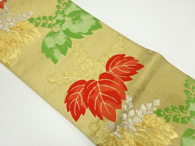 アンティーク　桐模様織り出し袋帯（材料）